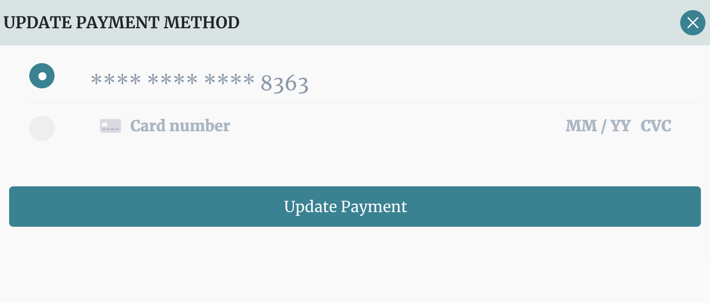 Change Card Details