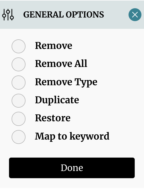 Text Mapping Option