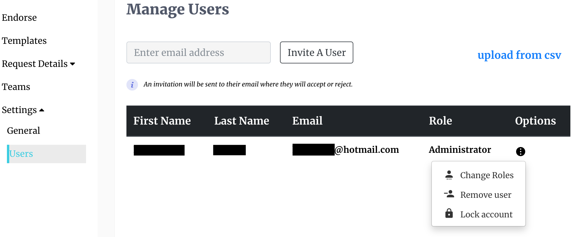 Invite Users